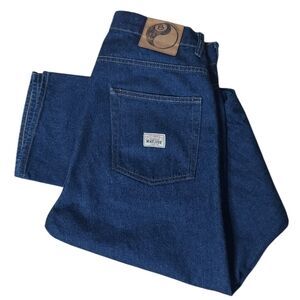 Our Legacy X STUSSY | 8 Ball Logo | Indigo | Straight Fit | Men's Jeans Workwear